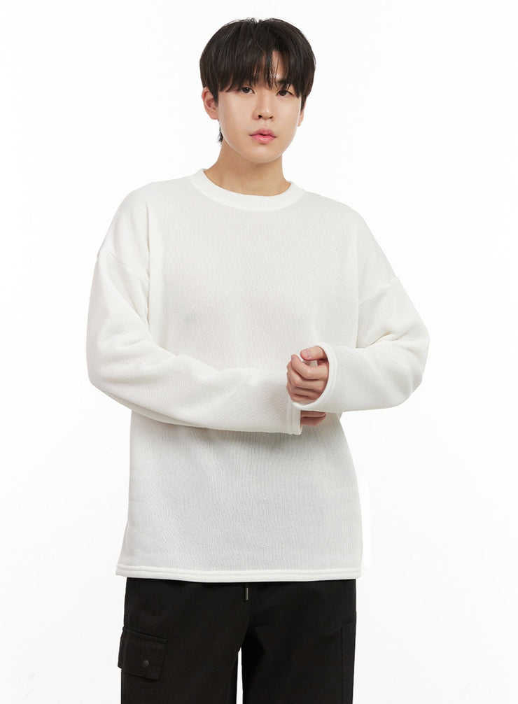 mens-basic-loose-fit-sweater-ij517 / White