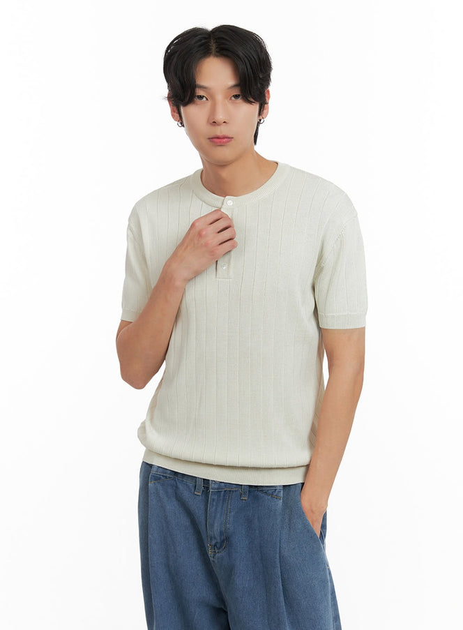 mens-solid-round-neck-t-shirt-white-iy402 / White