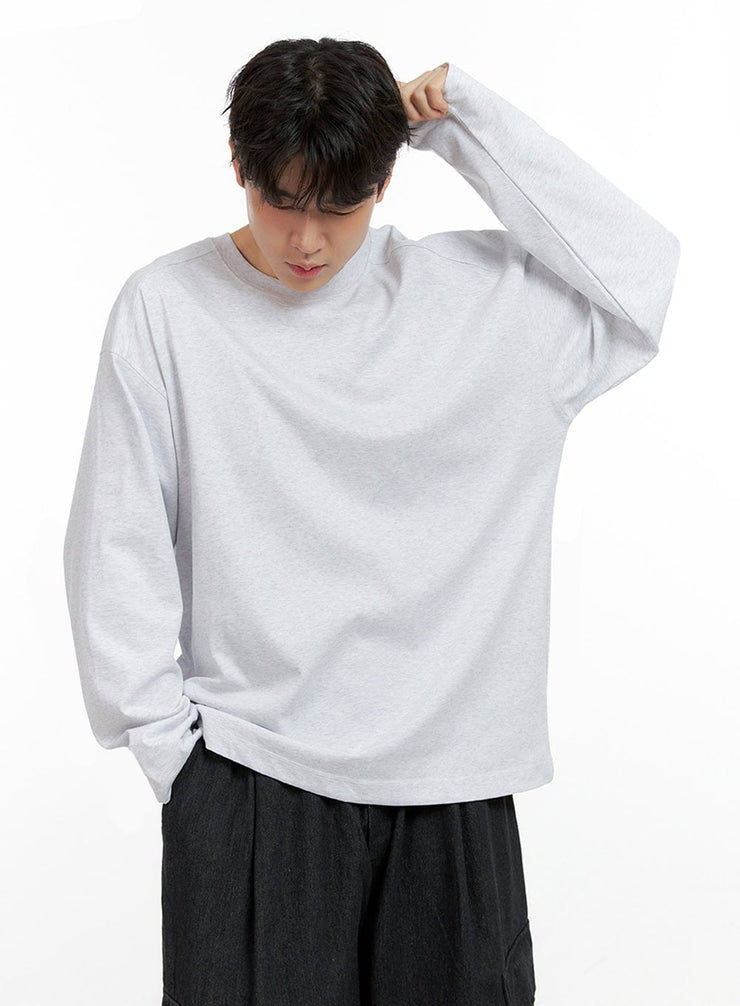 mens-cozy-cotton-long-sleeve-oversize-tee-in422 / White