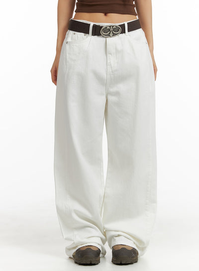 basic-baggy-cotton-pants-cm408 / White