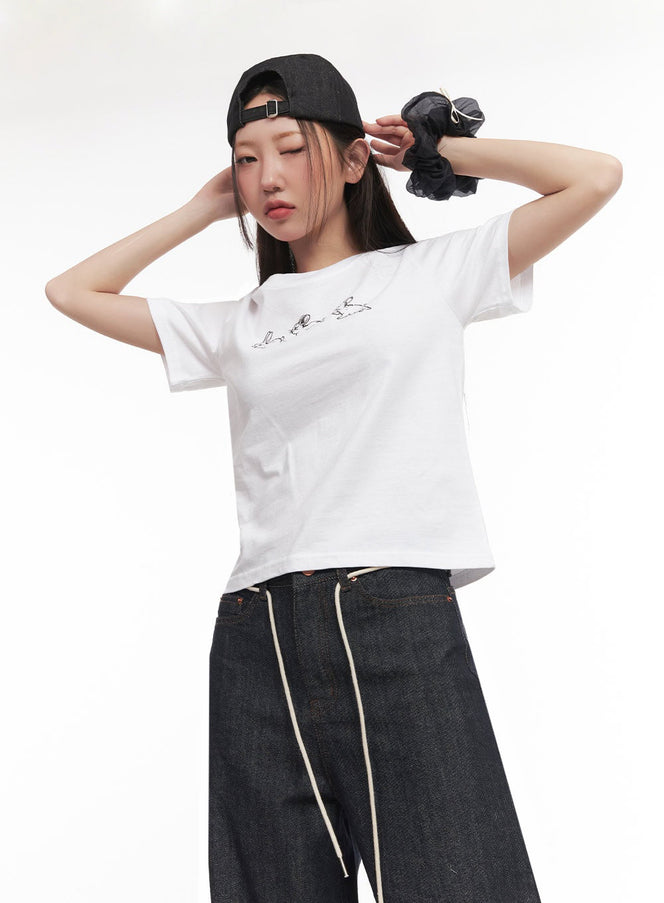 sweet-bunny-graphic-top-im528 / White