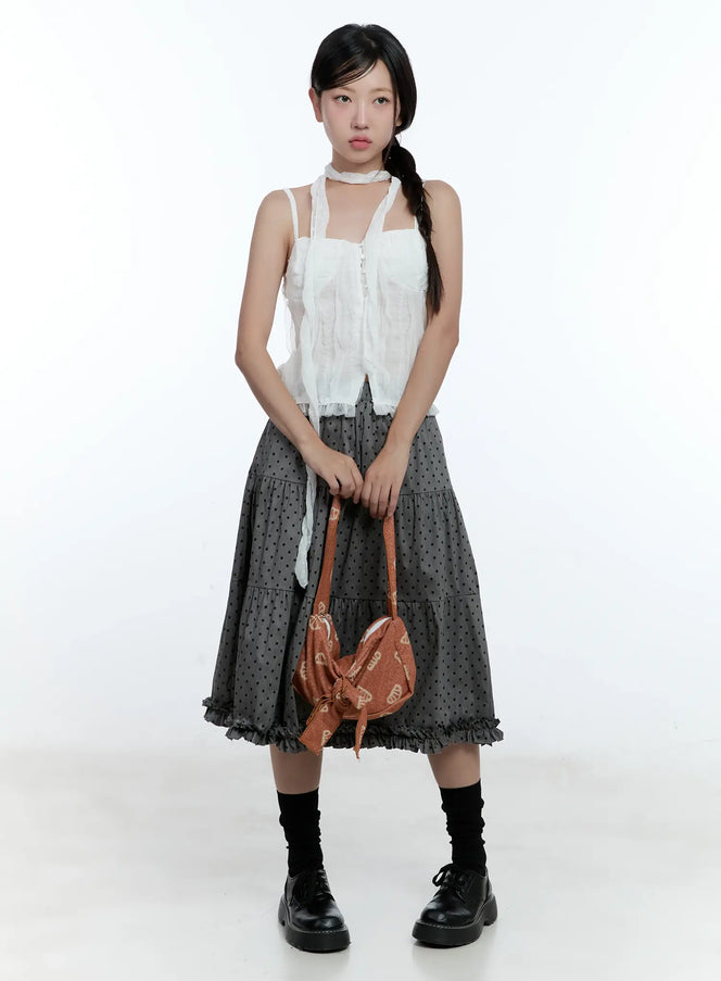 buttoned-lace-cami-top-cu526 / White