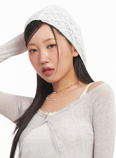 lace-strap-headband-ia524 / White