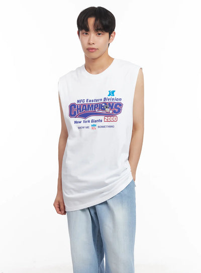 mens-graphic-sleeveless-shirt-iu519 / White