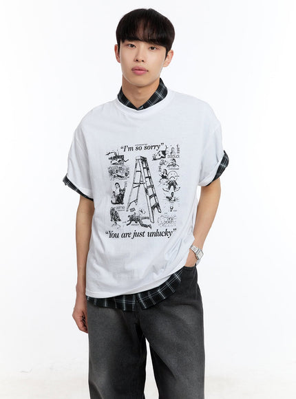 men-s-sketch-graphic-t-shirt-iy530 / White