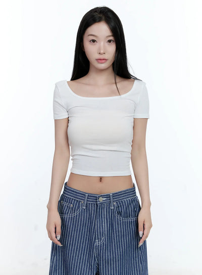 square-neck-crop-top-cl530 / White