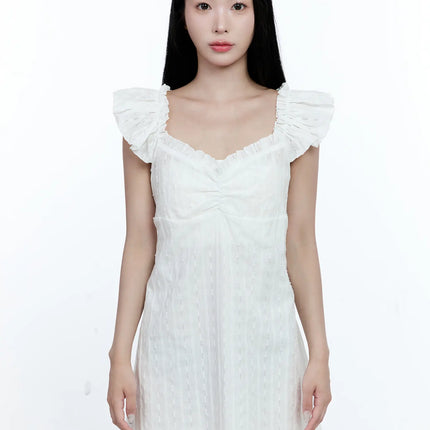lace-off-shoulder-mini-dress-cg513 / White