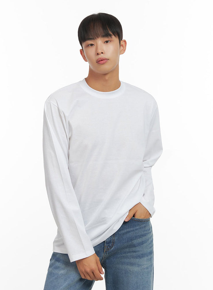 mens-basic-long-sleeve-t-shirt-io420 / White