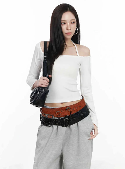 chic-bolero-halter-top-ij528 / White