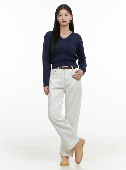 tailored-fit-solid-cotton-pants-os411 / White