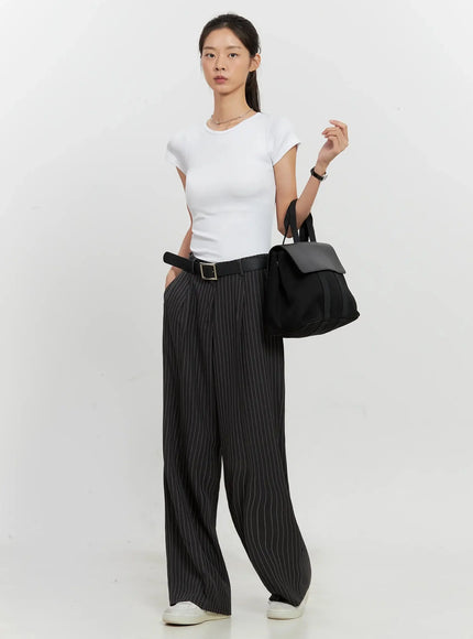 round-neck-short-sleeve-top-il528 / White