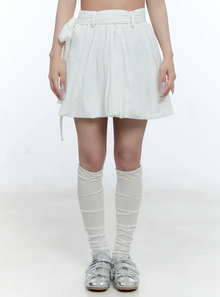 wrap-style-balloon-skirt-cl530 / White