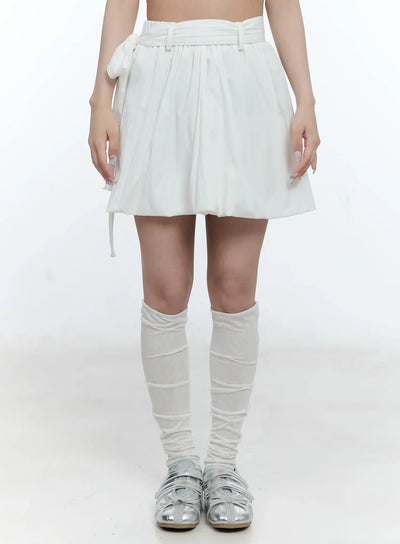 wrap-style-balloon-skirt-cl530 / White
