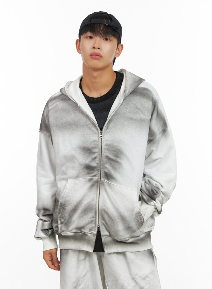 mens-chic-washed-zip-hoodie-is419 / White