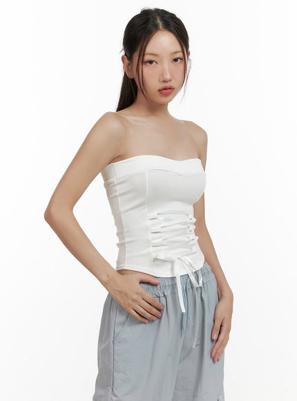 ribbon-x-strap-tube-top-cl431 / White