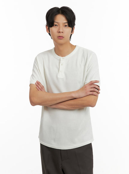 mens-solid-buttoned-shirt-white-iy402 / White