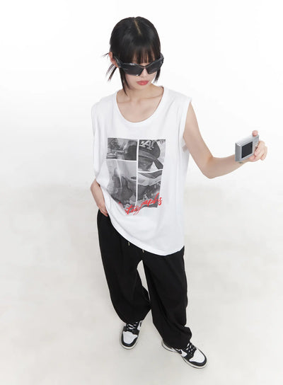urban-graphic-oversized-tank-top-cu518 / White