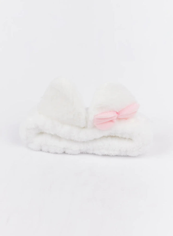 fluffy-cat-ear-headband-im527 / White