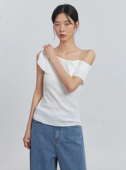 off-shoulder-linen-blouse-iu512 / White