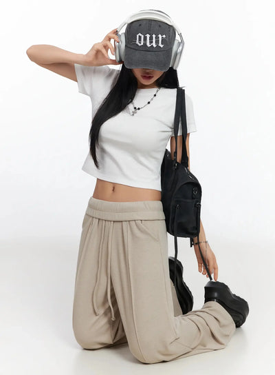 cropped-slim-fit-tee-ia507 / White