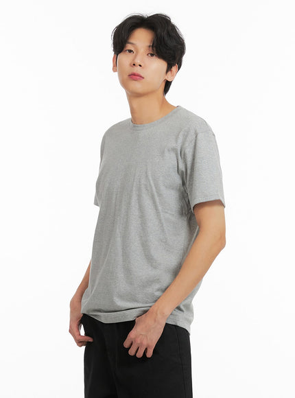 mens-basic-cotton-t-shirt-ia401 / Gray