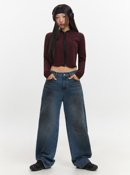 Brianna Dark Washed Wide-Leg Jeans IF510