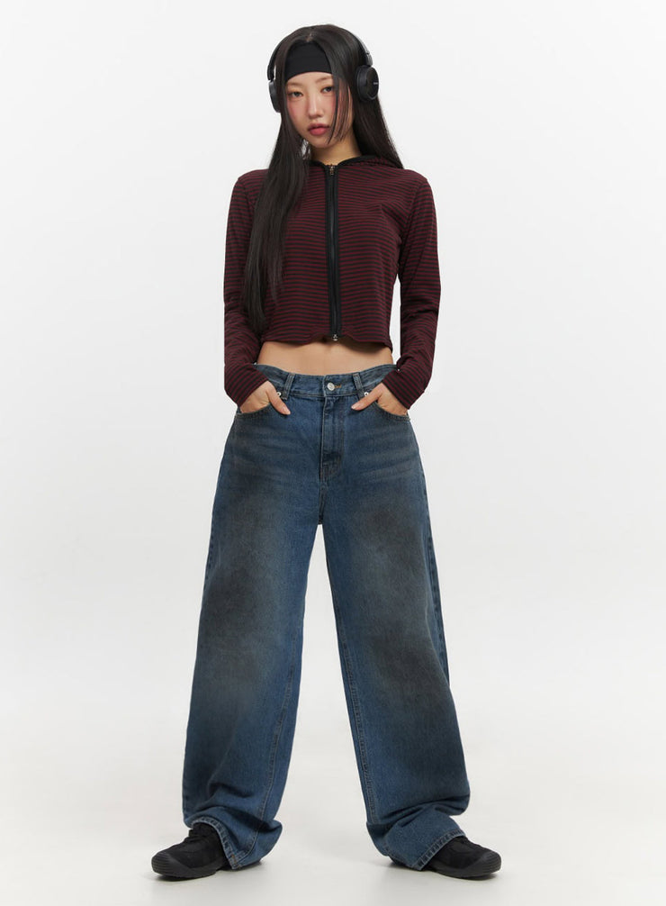 Brianna Dark Washed Wide-Leg Jeans IF510