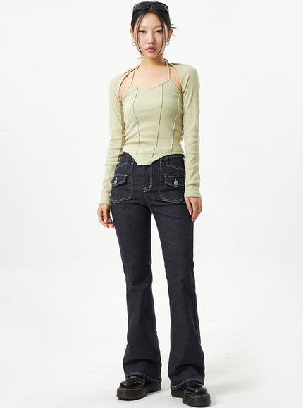 Pocket Bootcut Jeans CA320