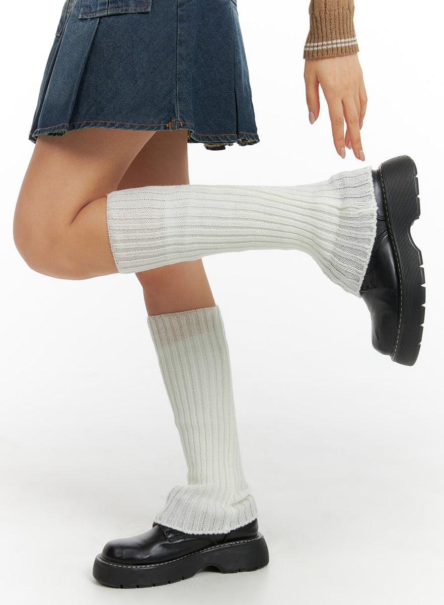Basic Knit Leg Warmers CF423