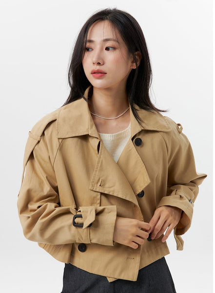 Cropped Trench Jacket OG318