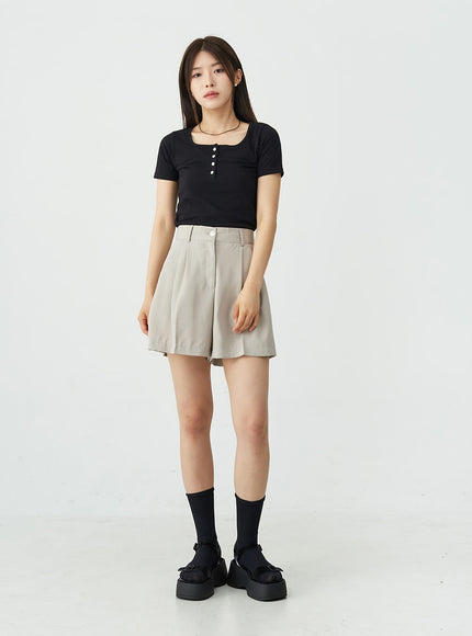 Glossy Double Buckled Chunky Platform Sandals OU14