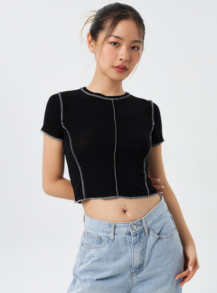 Stitch Cropped Tee CY308