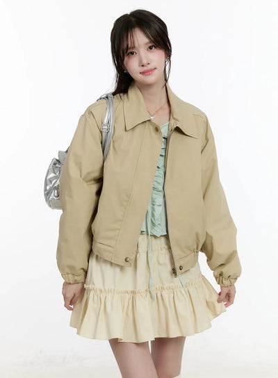 classic-twill-collared-jacket-cm505 / Beige
