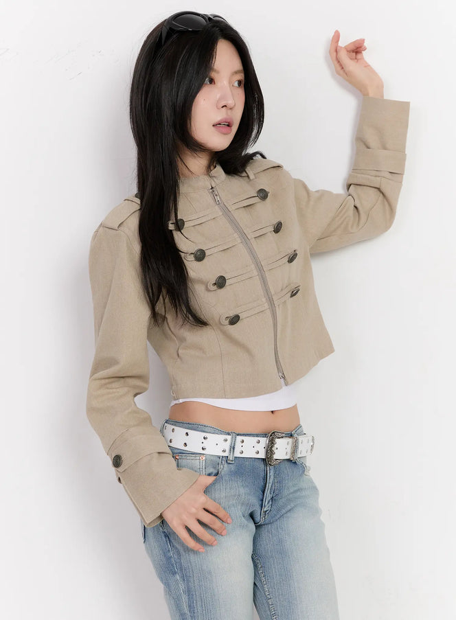 tailored-napoleon-jacket-ca506 / Beige