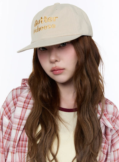 butter-embroidered-camp-cap-ca521 / Beige