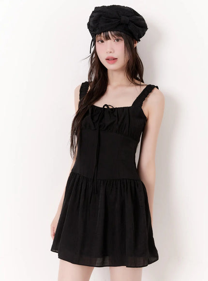 casual-babydoll-mini-dress-cl507 / Black