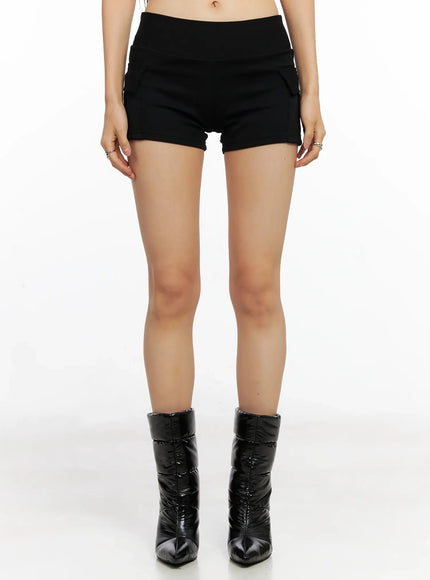 urban-low-waist-cargo-shorts-co528 / Black