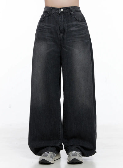 noor-wide-leg-jeans-cs519 / Black