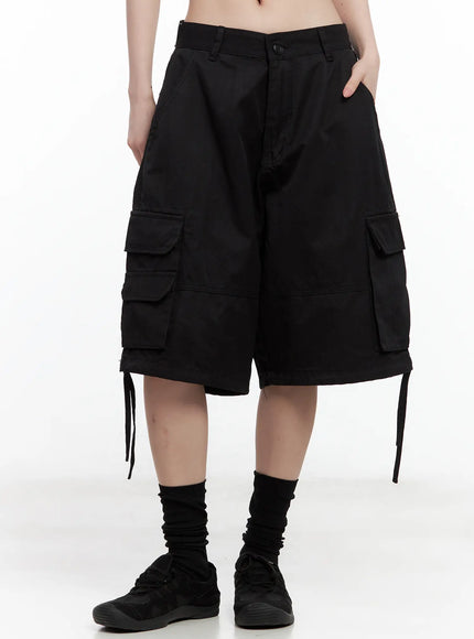 ghost-utility-cargo-bermuda-pants-cu530 / Black