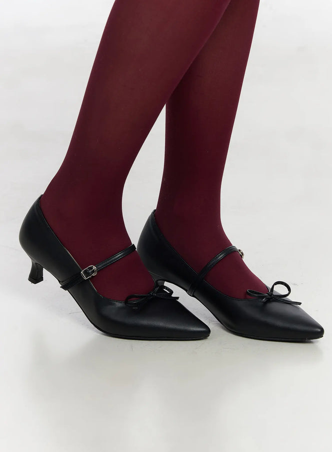 ribbon-stiletto-heels-cj522 / Black