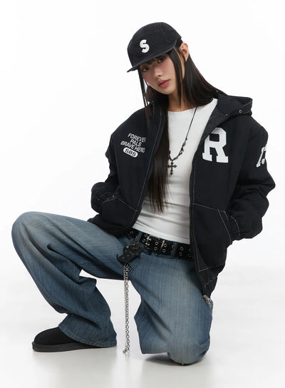 white-quilt-oversized-jacket-cj501 / Black