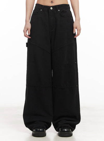 Studded Wide-Leg Carpenter Pants CM506