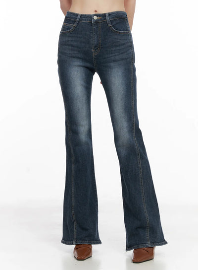 giana-high-waist-flare-jeans-cg519 / Blue