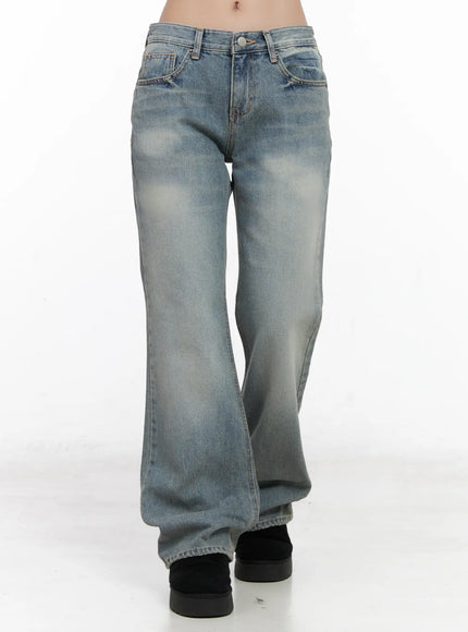 jayda-low-rise-washed-flared-jeans-cn514 / Blue