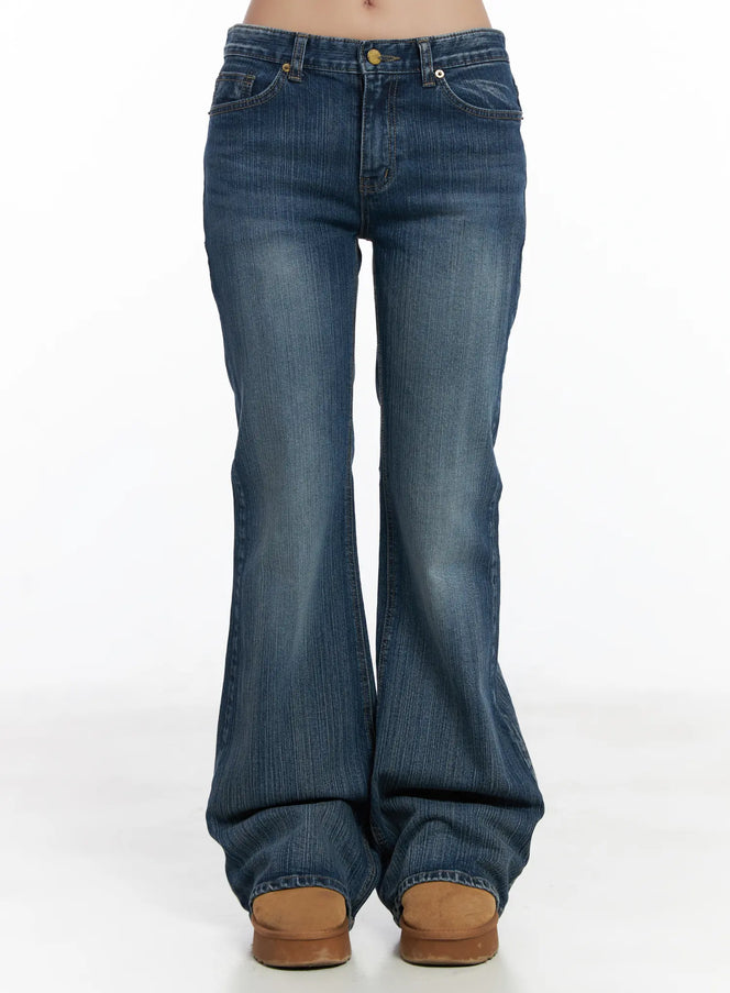 astrid-low-rise-flared-bootcut-jeans-cj514 / Blue