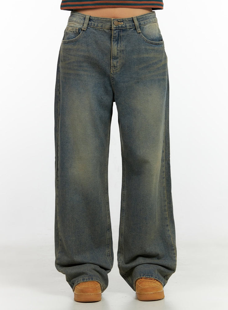 molly-washed-baggy-denim-jeans-cn405 / Blue