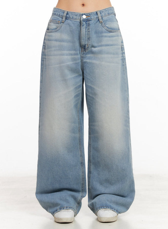 Nicky Washed Wide-Leg Jeans CM511