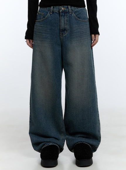 caitlin-wide-fit-washed-jeans-cd424 / Blue