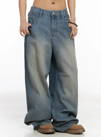 ricci-washed-low-rise-baggy-jeans-cm520 / Blue