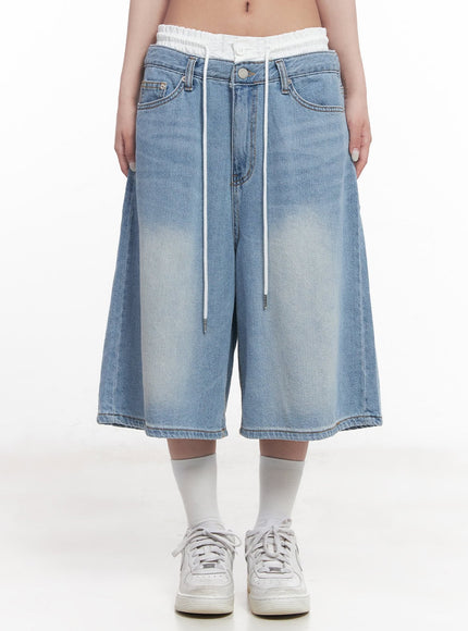 layered-drawstring-baggy-jorts-cy527